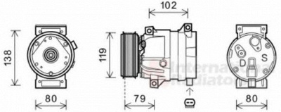 VAN WEZEL 4300k474 -  Компрессор, кондиционер